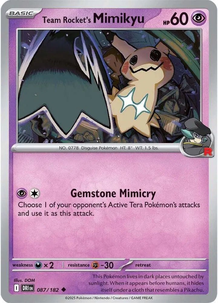 Team Rocket's Mimikyu Destined Rivals Uncommon 087/182 by The Greatest on MYNTED