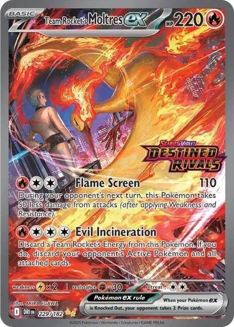 Team Rocket's Moltres EX (Destined Rivals Stamped) - 229/182 by The Archive Stop on MYNTED