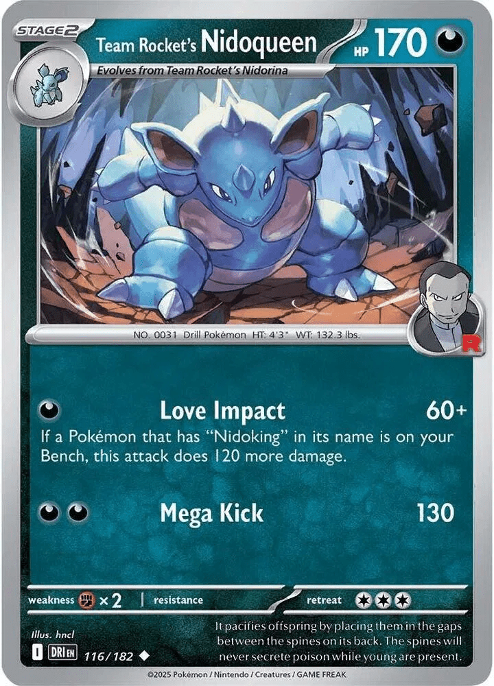 Team Rocket's Nidoqueen 116 - Destined Rivals by PokéPW on MYNTED