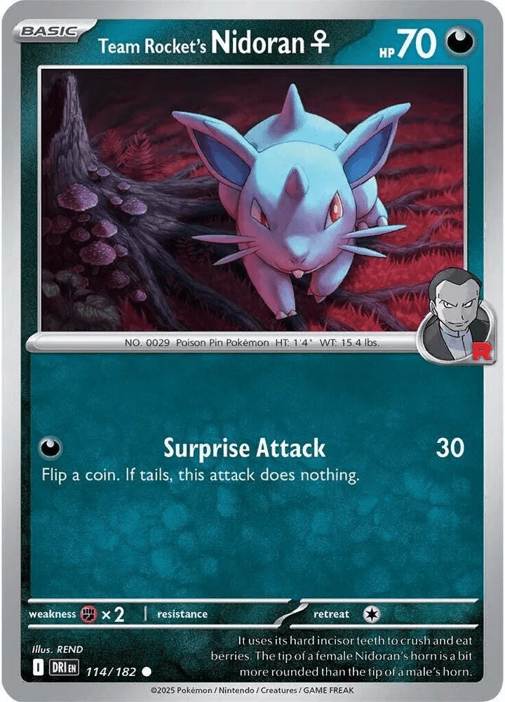 Team Rocket's Nidoran F 114 - Destined Rivals by PokéPW on MYNTED