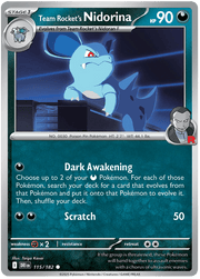 Team Rocket's Nidorina 115/182 Common | Scarlet & Violet – Destined Rivals by Worth the XP on MYNTED