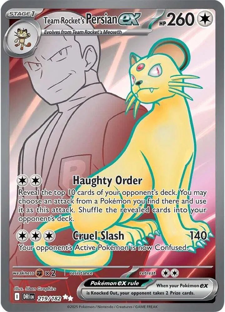 Team Rocket's Persian EX - 219/182 by The Archive Stop on MYNTED