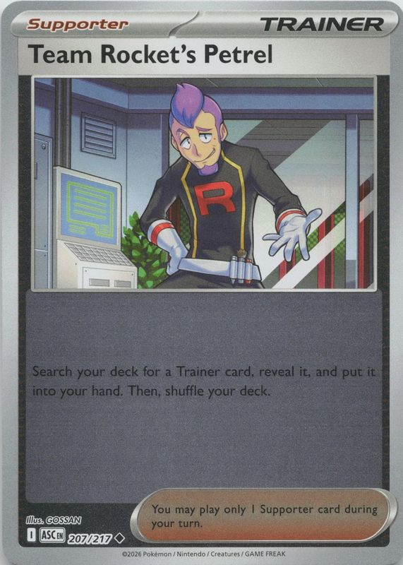 Team Rocket's Petrel 207/217 (Reverse Holo) - ME: Ascended Heroes (ASC) by SAFAQATI on MYNTED