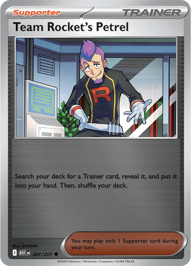 Team Rocket's Petrel Ascended Heroes Uncommon • 207/217 Reverse Holofoil by Shark Pop Culture on MYNTED