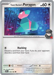 Team Rocket's Porygon Destined Rivals Common • 153/182 Reverse Holofoil by Shark Pop Culture on MYNTED