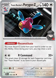 Team Rocket's Porygon - Z - 155/182 - Reverse Holofoil by The Archive Stop on MYNTED