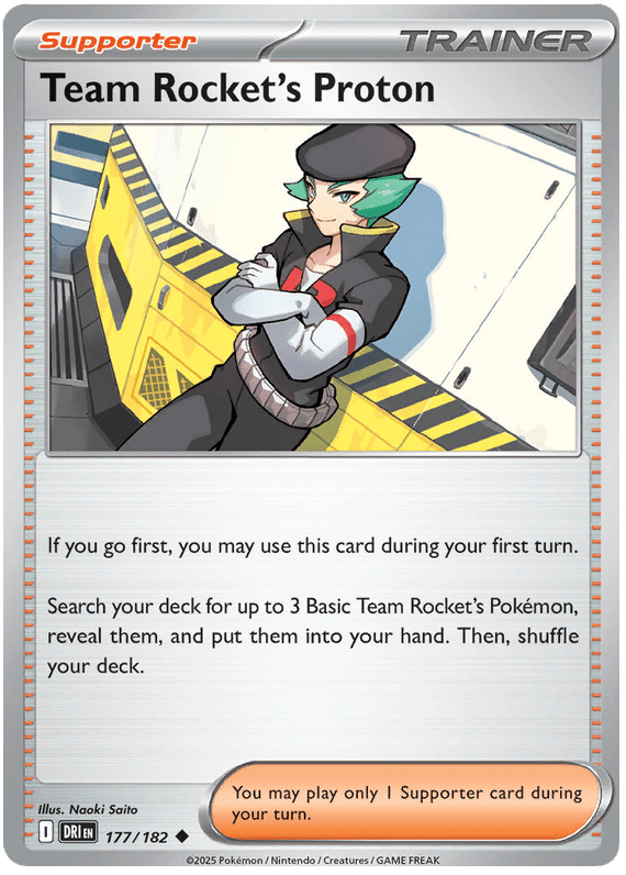 Team Rocket's Proton 177/182 Uncommon | Scarlet & Violet – Destined Rivals by Worth the XP on MYNTED