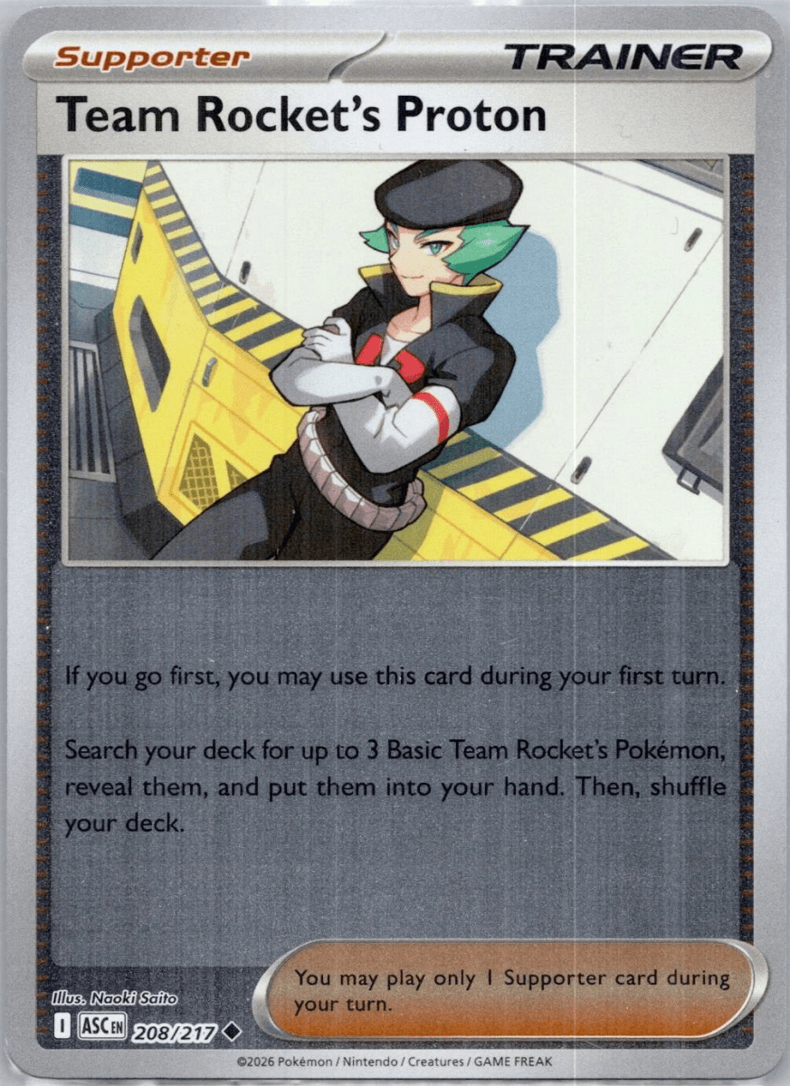 Team Rocket's Proton - 208/217 (Reverse Holo) - ME: Ascended Heroes (ASC) by SAFAQATI on MYNTED