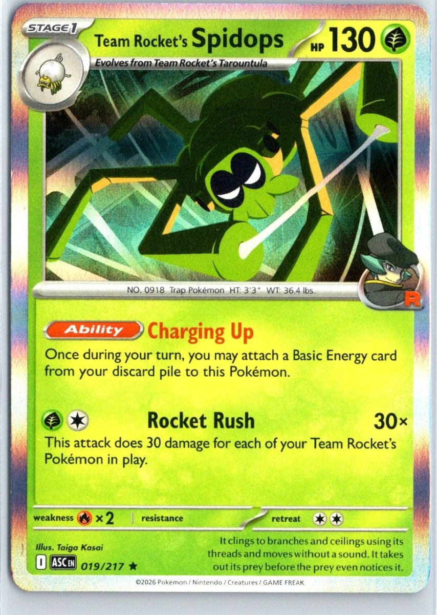 Team Rocket's Spidops - 019/217 (Holo) - ME: Ascended Heroes (ASC) by SAFAQATI on MYNTED
