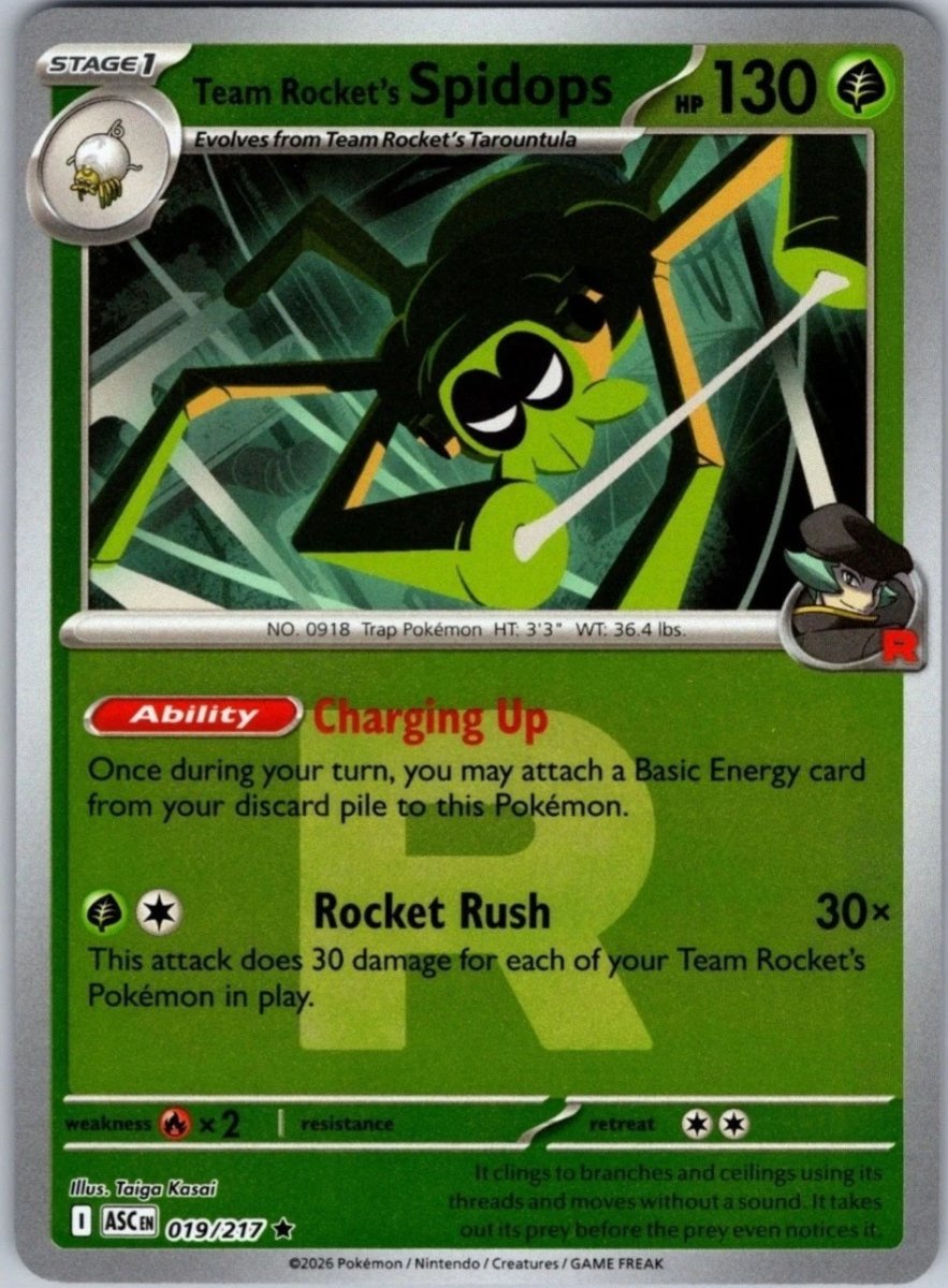 Team Rocket's Spidops - 019/217 (Team Rocket) - ME: Ascended Heroes (ASC) by SAFAQATI on MYNTED