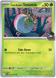 Team Rocket's Tarountula 018/217 Common | Mega Evolution – Ascended Heroes by Worth the XP on MYNTED