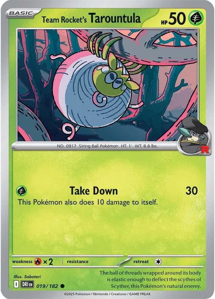 Team Rocket's Tarountula 019 Rev Holo - Destined Rivals by PokéPW on MYNTED