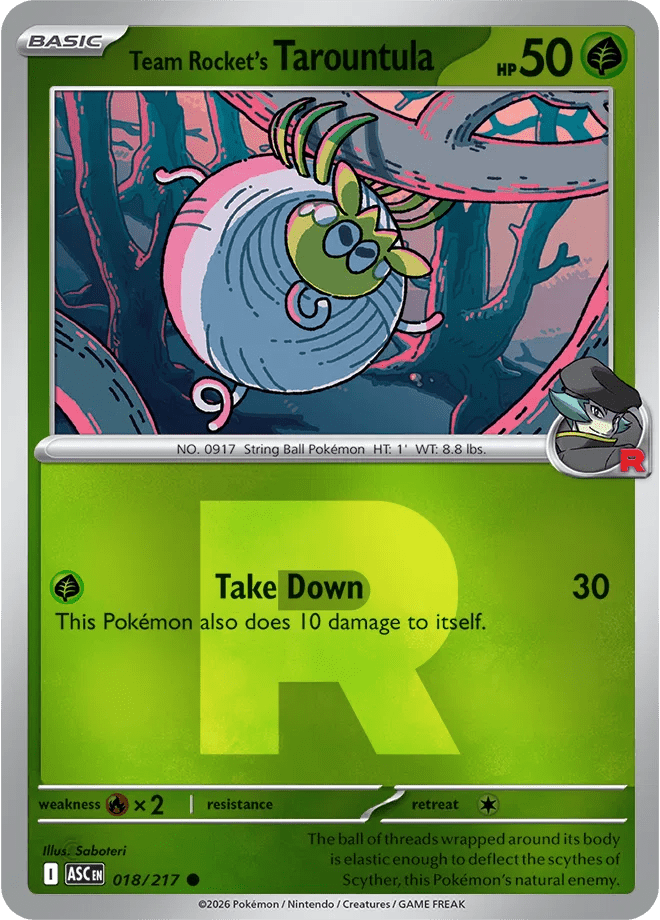 Team Rocket's Tarountula (Team Rocket) 018/217 (Ascended Heroes) by PokéPW on MYNTED