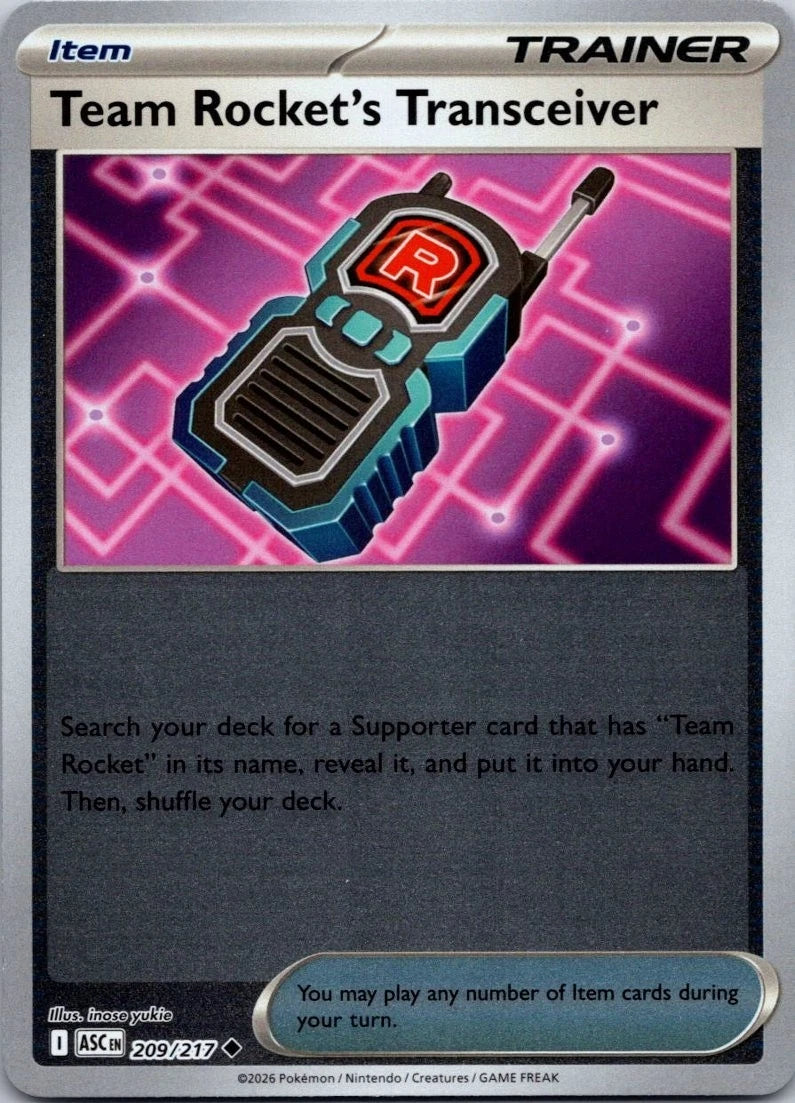 Team Rocket's Transceiver - 209/217 (Reverse Holo) - ME: Ascended Heroes (ASC) by SAFAQATI on MYNTED