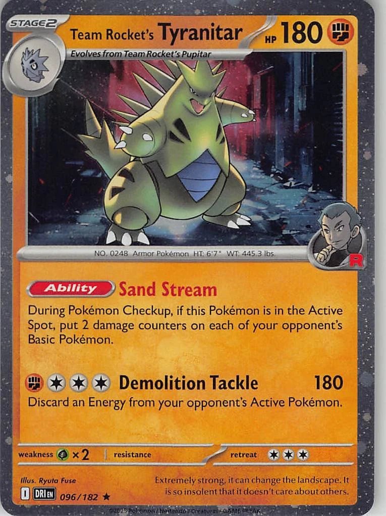 Team Rocket's Tyranitar - 096/182 (Cosmos Holo) - Promo Card by SAFAQATI on MYNTED