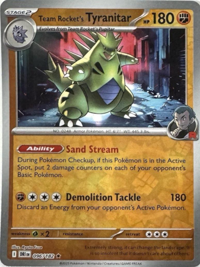 Team Rocket's Tyranitar [Reverse Holo] 96 Pokemon Destined Rivals by Moe‘s Vault on MYNTED