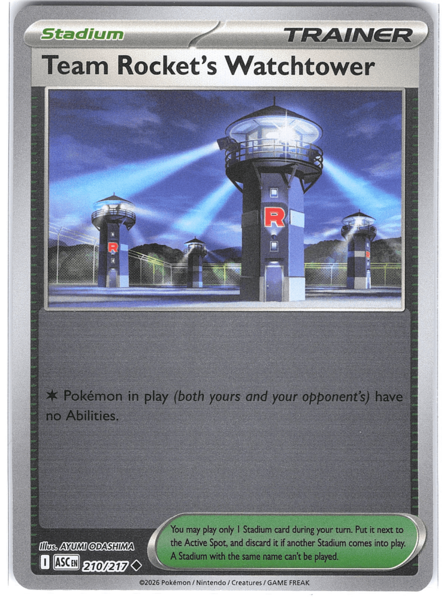 Team Rocket's Watchtower - 210/217 (Reverse Holo) - ME: Ascended Heroes (ASC) by SAFAQATI on MYNTED