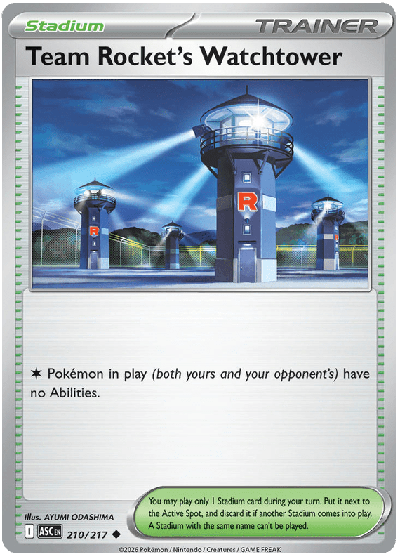Team Rocket's Watchtower 210/217 Uncommon | Mega Evolution – Ascended Heroes by Worth the XP on MYNTED