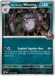 Team Rocket's Weezing 126/182 Uncommon | Scarlet & Violet – Destined Rivals by Worth the XP on MYNTED