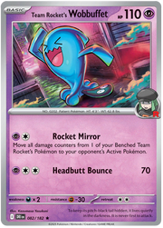 Team Rocket's Wobbuffet 082/182 Holo Rare | Scarlet & Violet – Destined Rivals by Worth the XP on MYNTED