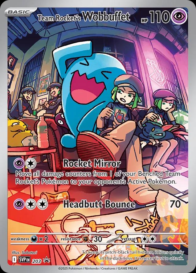 Team Rocket's Wobbuffet 203 Black Star Promo (SEALED) by The Cardboard Grind on MYNTED