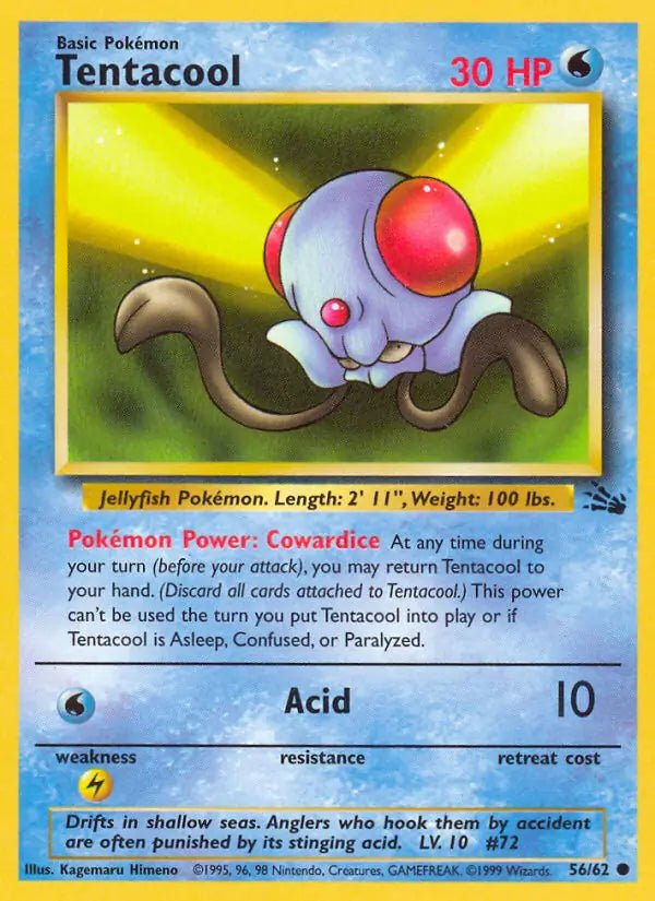 Tentacool - 56/62 - Fossil (Unlimited) by The Archive Stop on MYNTED