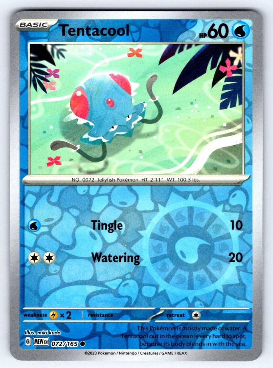 Tentacool SV: 151 Common • 072/165 Reverse Holofoil by Shark Pop Culture on MYNTED