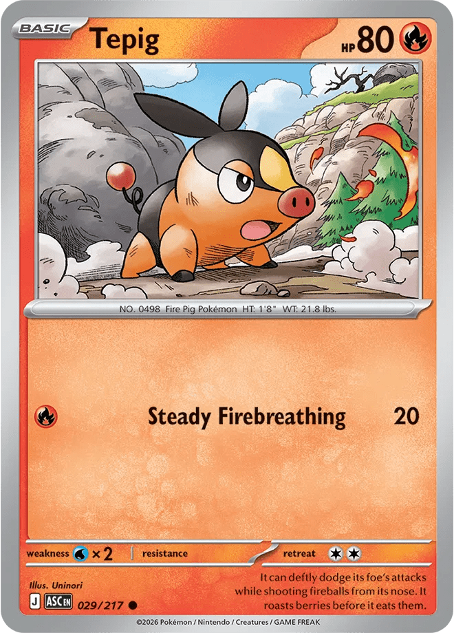 Tepig 029/217 (Ascended Heroes) by PokéPW on MYNTED