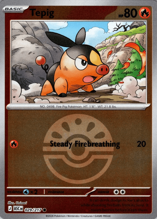 Tepig - 029/217 (Friend Ball) - ME: Ascended Heroes (ASC) by SAFAQATI on MYNTED