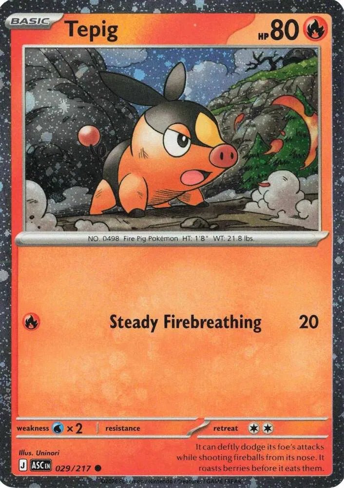 Tepig (Cosmos Holo) 029/217 (Miscellaneous Cards & Products) by Meeho Collectz on MYNTED