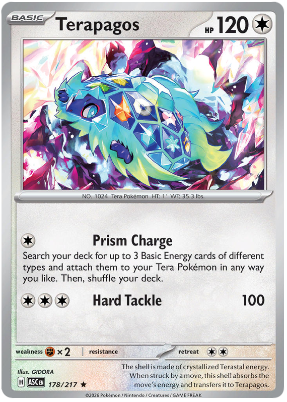 Terapagos 178/217 Holo Rare | Mega Evolution – Ascended Heroes by Worth the XP on MYNTED
