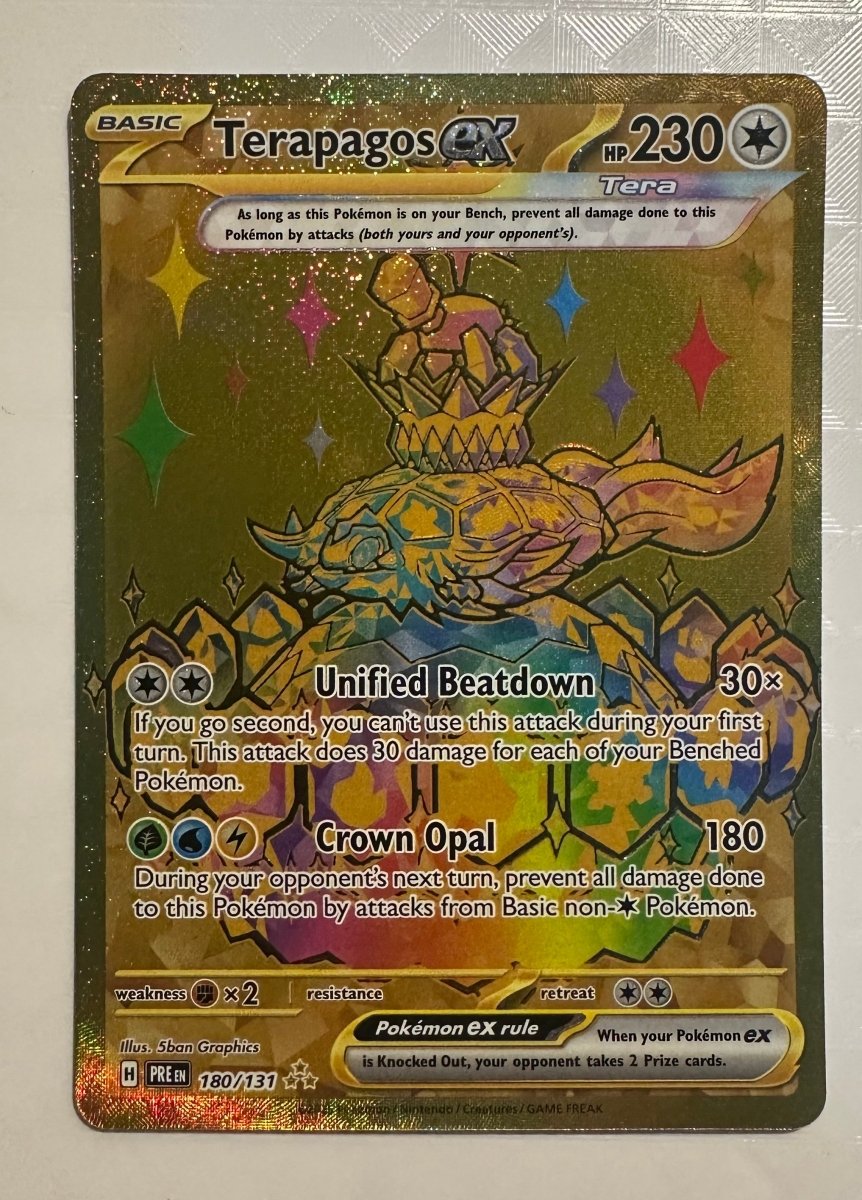 Terapagos ex 180/131 Prismatic Evolutions Gold Hyper Rare Pokemon Card 180/131 by Coolectibles on MYNTED