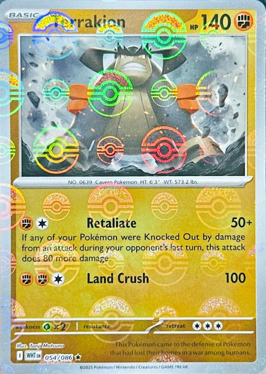 Terrakion - 054/086 (Poke Ball Pattern) - SV: White Flare (WHT) by SAFAQATI on MYNTED