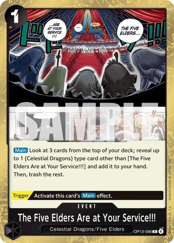 The Five Elders Are at Your Service!!! Carrying On His Will R OP13 - 096 by Schmutzfink TCG on MYNTED