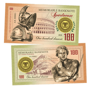 The revolt of Spartacus 100 Denarii UNCB banknote by UNCB on MYNTED
