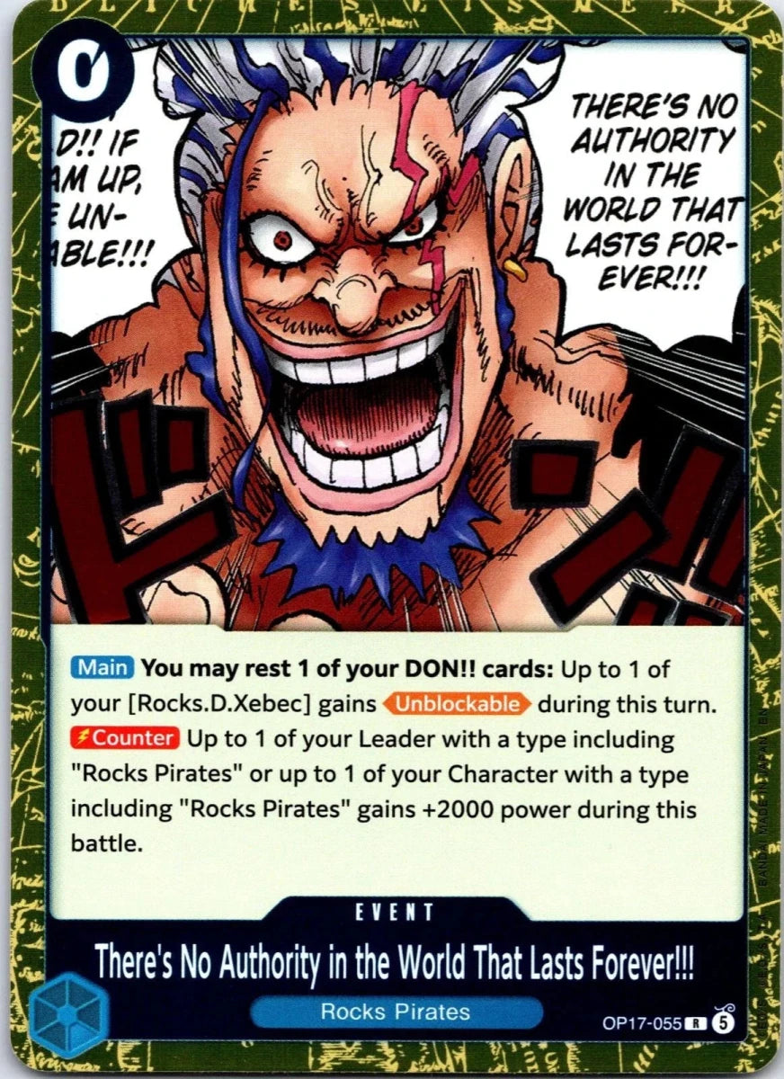 There's No Authority in the World That Lasts Forever!!! OP17-055 (The World's Strongest Warriors) by Moe‘s Vault on MYNTED