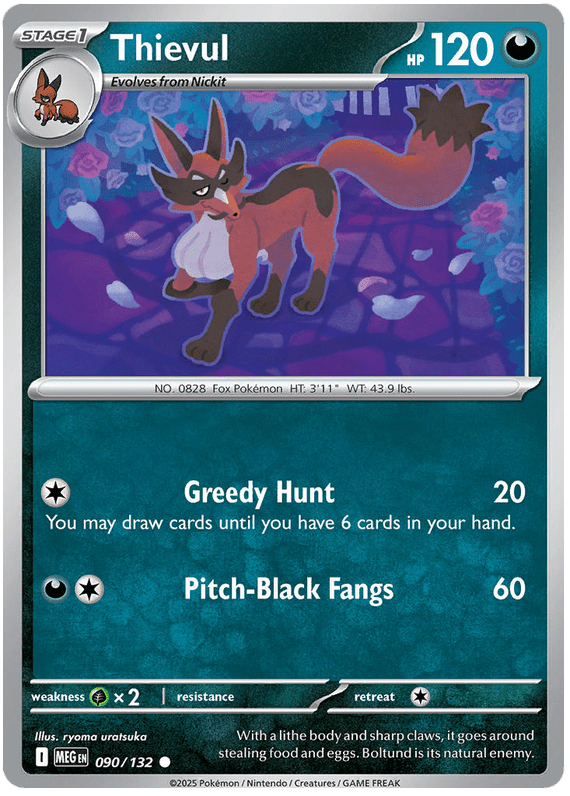 Thievul 090/132 Common | Mega Evolution by Worth the XP on MYNTED