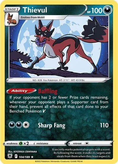 Thievul 104/189 · Reverse Holofoil (Astral Radiance) by Aibee TCG on MYNTED