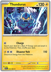 Thundurus 033/086 Holo Rare | Scarlet & Violet – Black Bolt by Worth the XP on MYNTED
