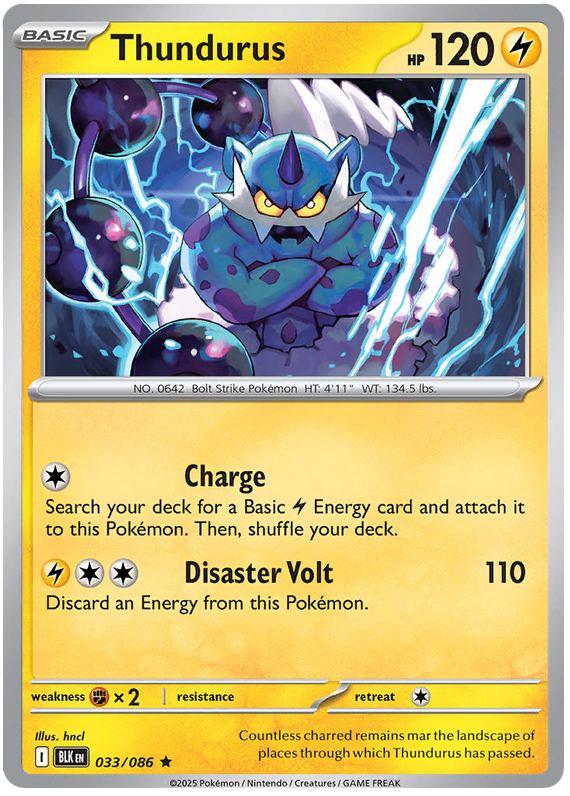 Thundurus 033/086 Holo Rare | Scarlet & Violet – Black Bolt by Worth the XP on MYNTED