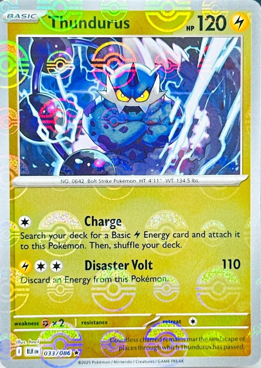 Thundurus - 033/086 (Poke Ball Pattern) - SV: Black Bolt (BLK) by SAFAQATI on MYNTED