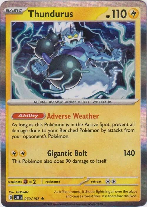 Thundurus [Holo] 70 Pokemon Obsidian Flames by Moe‘s Vault on MYNTED