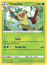 Thwackey (Reverse Holofoil) (012) Sword & Shield Base Set Uncommon 012/202 by PokeSource on MYNTED