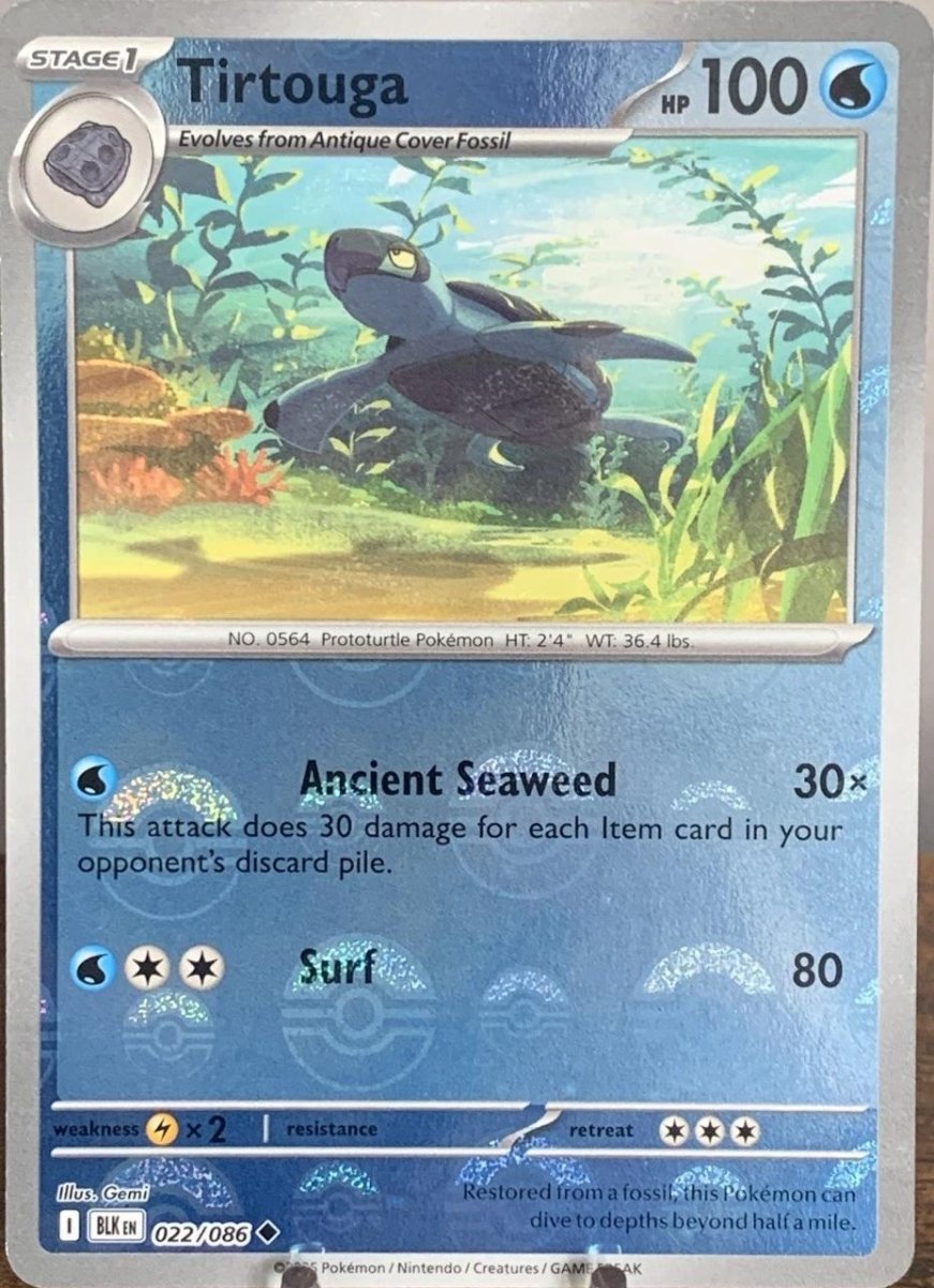Tirtouga - 022/086 (Poke Ball Pattern) - SV: Black Bolt (BLK) by SAFAQATI on MYNTED