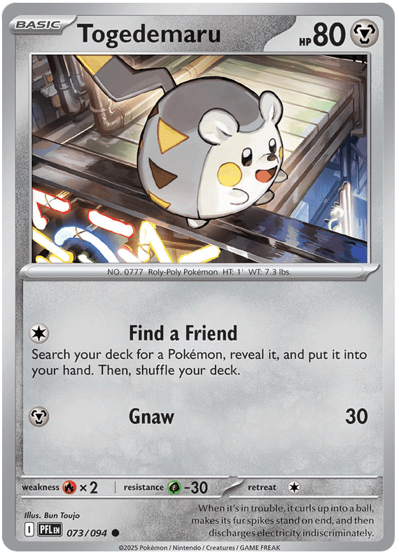 Togedemaru 073/094 Common | Mega Evolution – Phantasmal Flames by Worth the XP on MYNTED