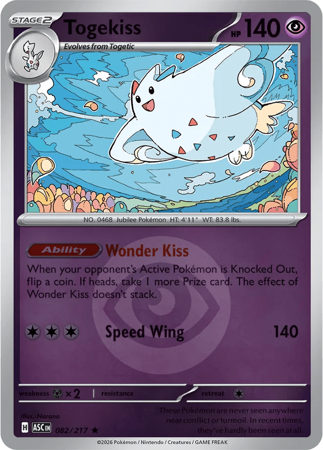 Togekiss (Energy Symbol Pattern) Ascended Heroes Rare 082/217 by Shark Pop Culture on MYNTED