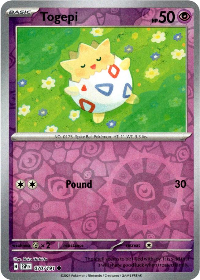 Togepi [Reverse Holo] 70 Pokemon Surging Sparks by Moe‘s Vault on MYNTED
