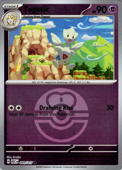 Togetic - 081/217 (Love Ball) - ME: Ascended Heroes (ASC) by SAFAQATI on MYNTED