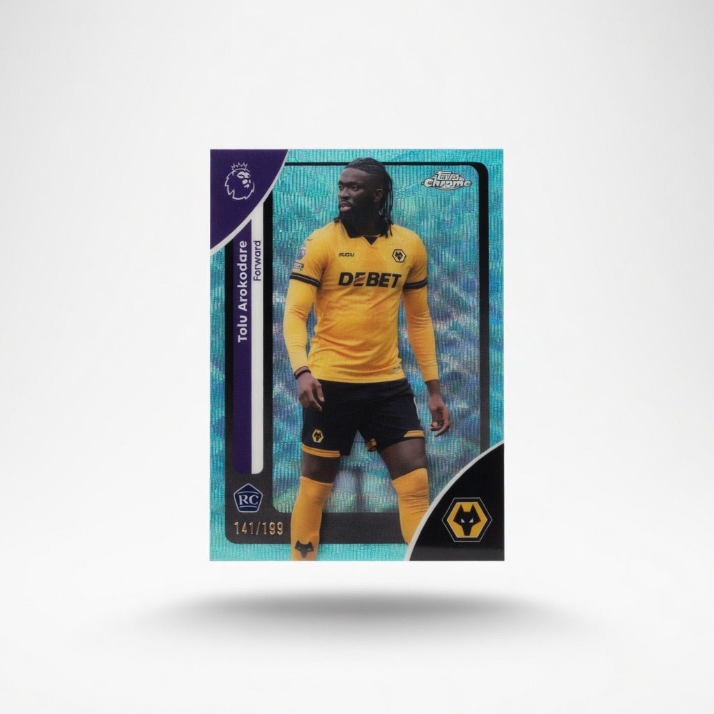 Tolu Arokodare 191 Aqua Wave Refractor 141/199 — 2026 Topps Chrome Premier League — Wolverhampton Wanderers RC by KitRoom Cards on MYNTED