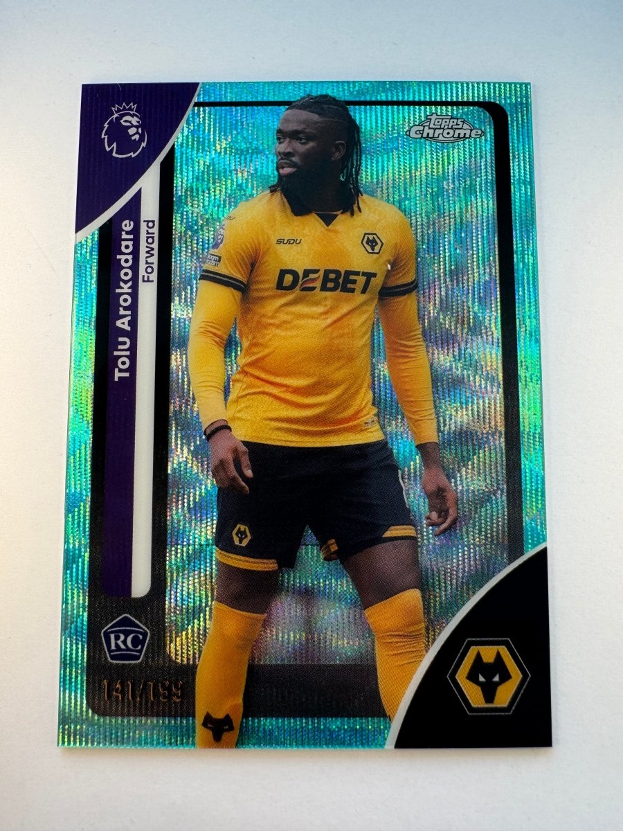 Tolu Arokodare 191 Aqua Wave Refractor 141/199 — 2026 Topps Chrome Premier League — Wolverhampton Wanderers RC by KitRoom Cards on MYNTED